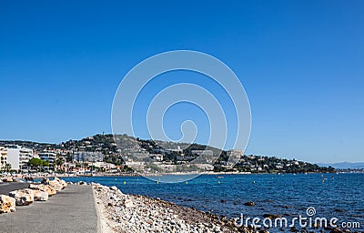 Palm Beach at Point Croisette in Cannes, France Stock Photo