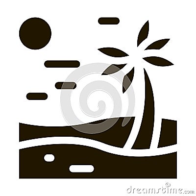 Palm Desert Icon Vector Glyph Illustration Vector Illustration