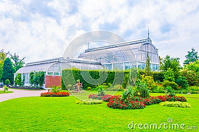 The palm greenhouse at the Garden Society of Gothenburg in Sweden...IMAGE Stock Photo