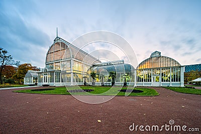 The palm greenhouse in Gothenburg an early morning. Editorial Stock Photo
