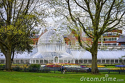 The Palm House in Belfast Botanic Garden Editorial Stock Photo