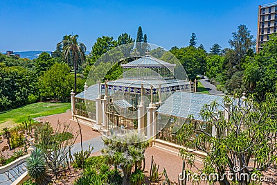 Palm house at botanic garden in adelaide, Australia Editorial Stock Photo