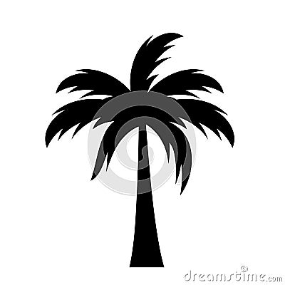 Palm silhouette vector icon Vector Illustration