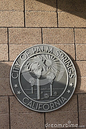 Palm springs city seal 4012 Editorial Stock Photo