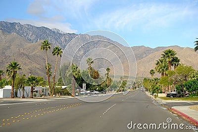 Palm Springs street Stock Photo