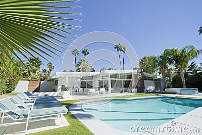 Palm Springs Swimming Pool Stock Photo