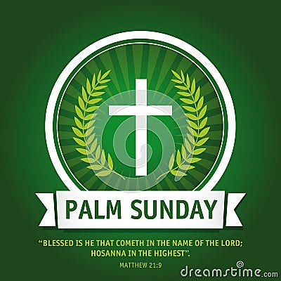 Palm sunday logo Vector Illustration