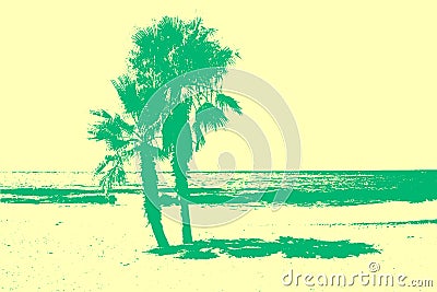 Palm tree. Vector Illustration