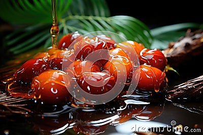 Palm tree fruits close-up Stock Photo