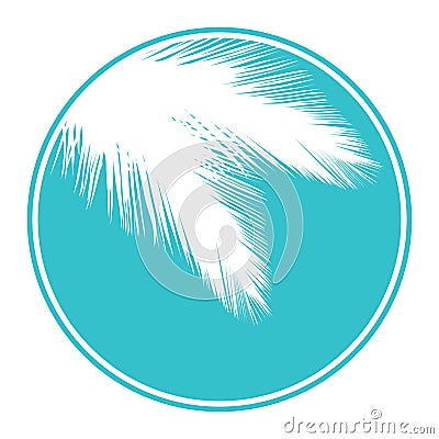 Palm tree leafs Vector Illustration