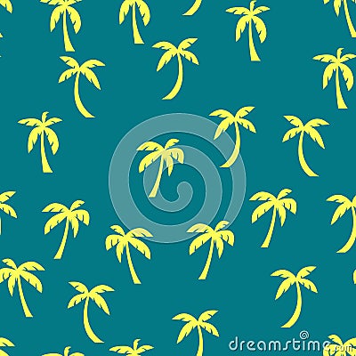 Palm tree pattern seamless for any web design or textile. Vector Illustration