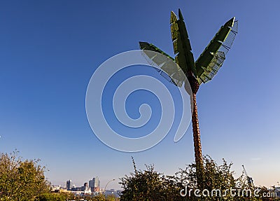 Palm Trees Of Park Fiction In Hamburg Editorial Stock Photo