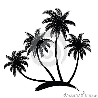 Palm trees vector Vector Illustration