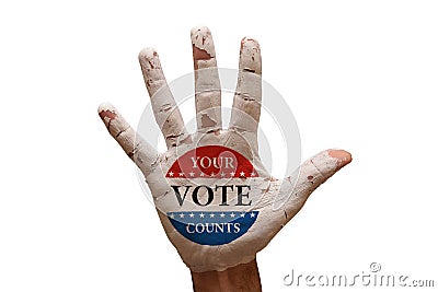 palm vote Stock Photo