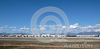 Palma de mallorca side view Airport Editorial Stock Photo