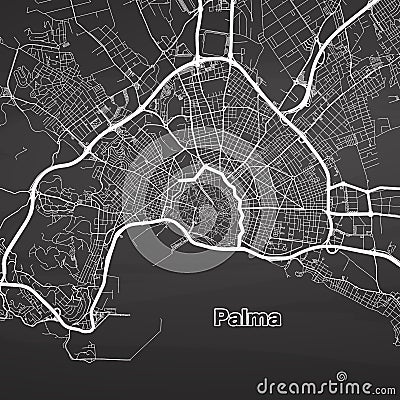 Palma de Mallorca urban vector map Vector Illustration