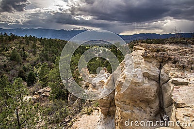 Palmer Park view of Pikes Peak Colorado Springs Stock Photo