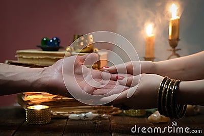 Palmist. Stock Photo