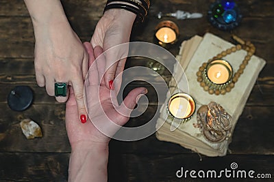 Palmist. Stock Photo