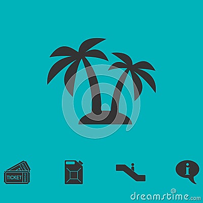 Palms icon flat Vector Illustration