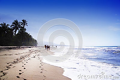 Beautiful wild caribbean beach landscape - Costeno Beach Editorial Stock Photo