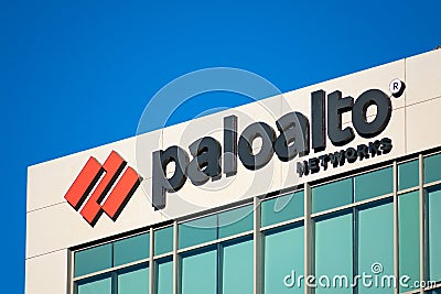 Palo Alto Networks sign and logo Editorial Stock Photo