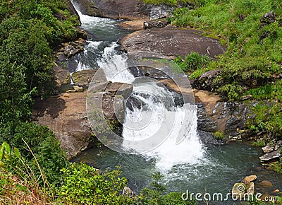 Palozhukum Para Waterfalls - Vagamon Falls, Idukki, Kerala, India Stock Photo