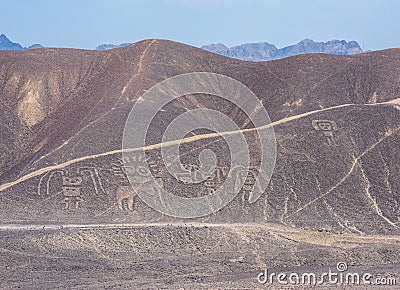 Palpa Lines and Geoglyphs, Peru Stock Photo