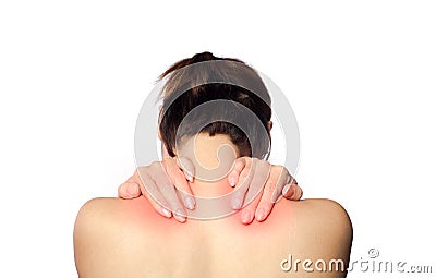 Palpation both shoulder Stock Photo