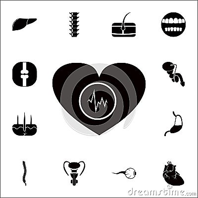 palpitation icon. Detailed set of Human parts icons. Premium quality graphic design sign. One of the collection icons for websites Stock Photo