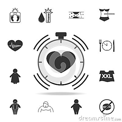 palpitation icon. Detailed set of obesity icons. Premium graphic design. One of the collection icons for websites, web design, mo Stock Photo