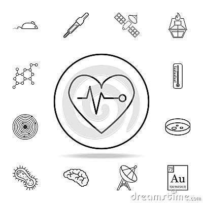 palpitation icon. Detailed set of science and learning outline icons. Premium quality graphic design. One of the collection icons Stock Photo