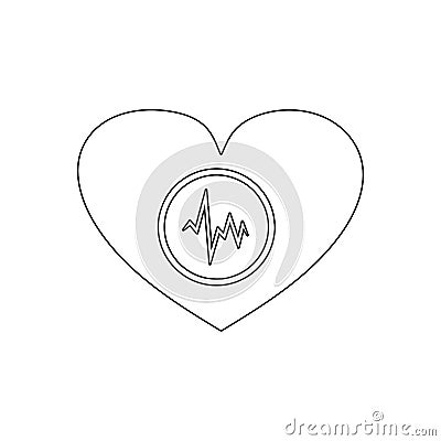 palpitation icon. Element of Human parts for mobile concept and web apps icon. Outline, thin line icon for website design and Stock Photo