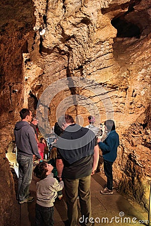 Palvolgyi Cave in Budapest Editorial Stock Photo