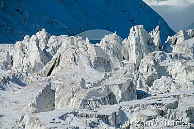 Pamir mountains cold snow ice glacier Stock Photo