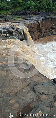 This is the Pampa sarovar. this waterfall known as Pampa sarovar. Shabri kumbh, Ahwa dang Forest, Gujarat, India Stock Photo