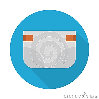 Pampers reception vector flat icon Stock Photo