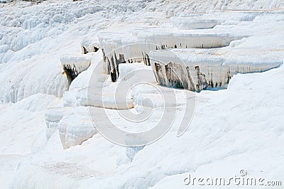 Pamukkale, natural site in Denizli Province in southwestern Turkey. Stock Photo