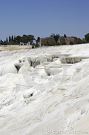 Pamukkale. Nature phenomenon. Stock Photo