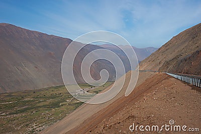 Pan American Highway in Northern Chile Stock Photo