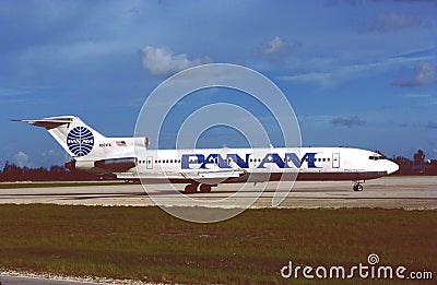 Pan Am Boeing B-727-295 N371PA CN20248 LN761 . Taken in Auguat 1986 Editorial Stock Photo