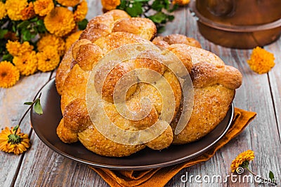 Pan de muerto bread Stock Photo