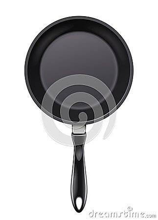 Pan for frying food. Cooking meal. Vector Illustration