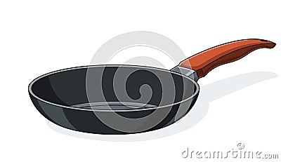 Pan with handle Vector Illustration