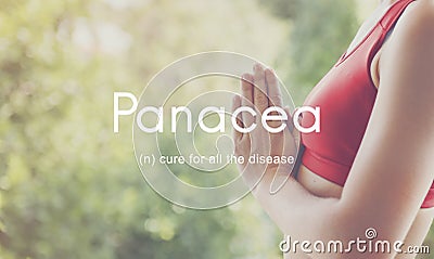 Panacea Cure Diseases Health People Graphic Concept Stock Photo