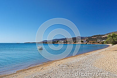 Panagia beach of Antiparos, Greece Stock Photo