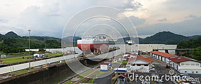Panama Canal, Shipping, Freight, Travel Stock Photo