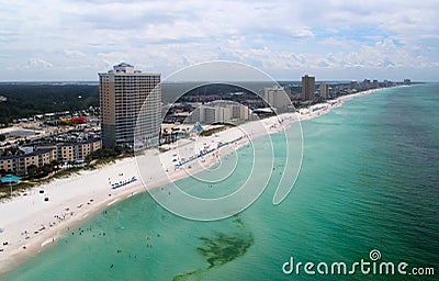 Panama City Beach - Aerial Stock Photo