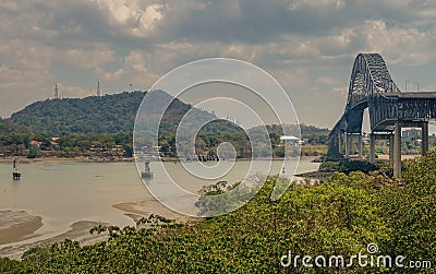 Bridge of the Americas in Panama Stock Photo