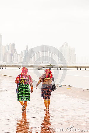 A typical view in Panama City in Panama Editorial Stock Photo